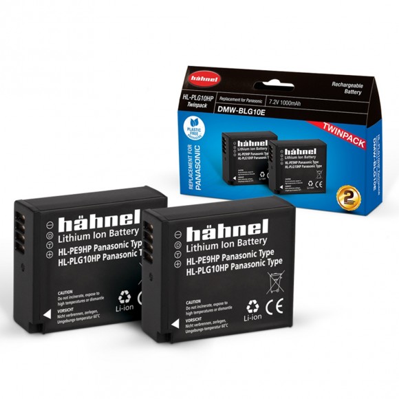 Hahnel HL-PLG10HP - DMW-BLG10E Panasonic Battery - Twin Pack